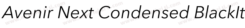 Avenir Next Condensed BlackItalic字体转换